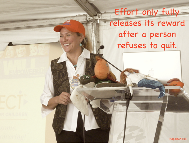 Effort only fully releases its reward after a person refuses to quit.
